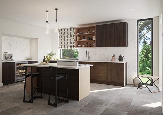 Construct, Black Ink - Motorised Roman Blind - Image 6